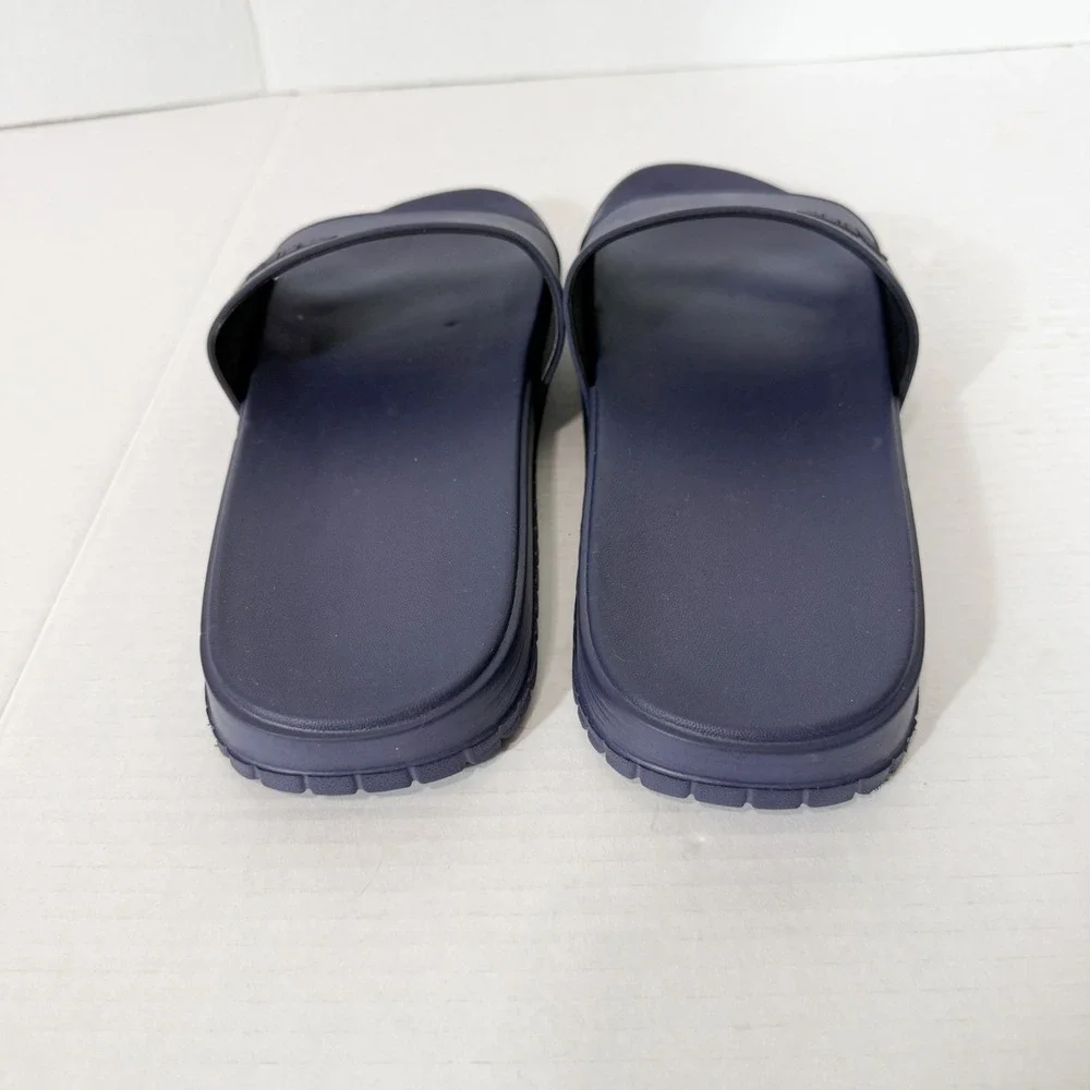 Air Balance Mens Sporty Navy Blue Red White Athletic Slide Size 11